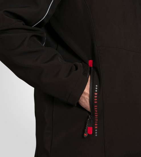D555 Fretwell Padded Softshell Jacket with Detachable Hood Black - Jakas & Lietus apģērbs - Jakas - 2XL-12XL