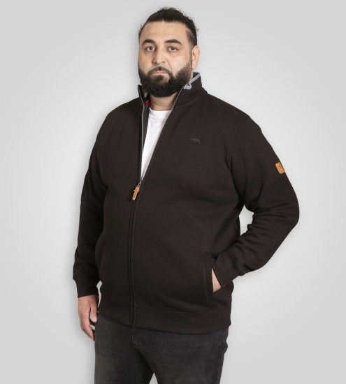 D555 Johnson Fleece Zip Through Sweatshirt with Chest Embroidery - Džemperi un džemperi ar kapuci - Džemperi - 2XL-14XL