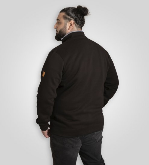 D555 Russel Fleece Sweatshirt with Chest Embroidery Black - Džemperi un džemperi ar kapuci - Džemperi - 2XL-14XL