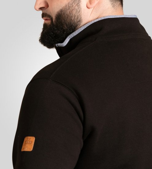 D555 Russel Fleece Sweatshirt with Chest Embroidery Black - Džemperi un džemperi ar kapuci - Džemperi - 2XL-14XL