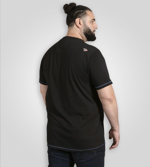 D555 Dewsbury Skeleton On Bike Crew Neck T-Shirt Black TALL SIZE - VĪRIEŠU APĢĒRBS MT-6XLT - Apģērbs gariem vīriešiem