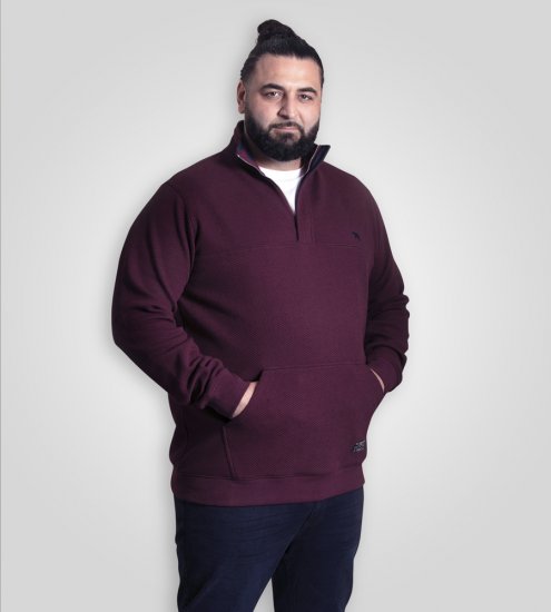 D555 Lancaster Stepēts Džemperis Bordo - Džemperi un džemperi ar kapuci - Džemperi - 2XL-14XL