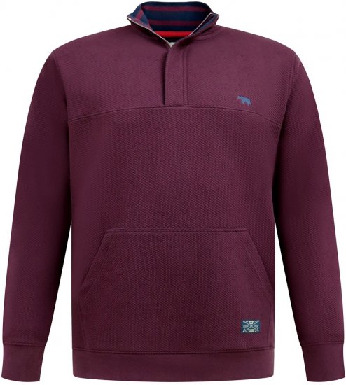 D555 Lancaster Stepēts Džemperis Bordo - Džemperi un džemperi ar kapuci - Džemperi - 2XL-14XL