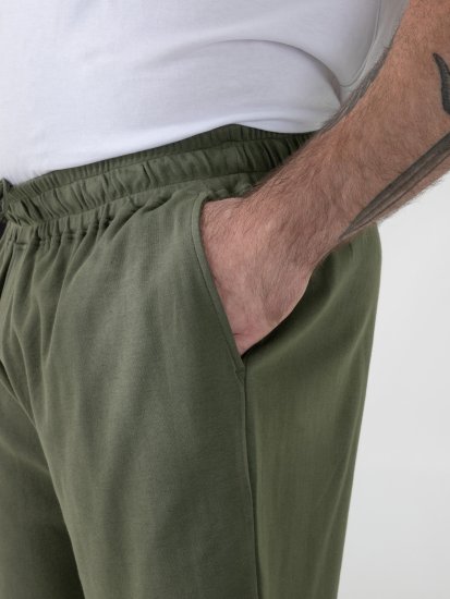 D555 Mitchell 1 Stretch Šorti ar Elastīgu Jostasvietu Khaki - Sporta bikses un šorti - Sporta bikses un Sporta šorti - 2XL-12XL