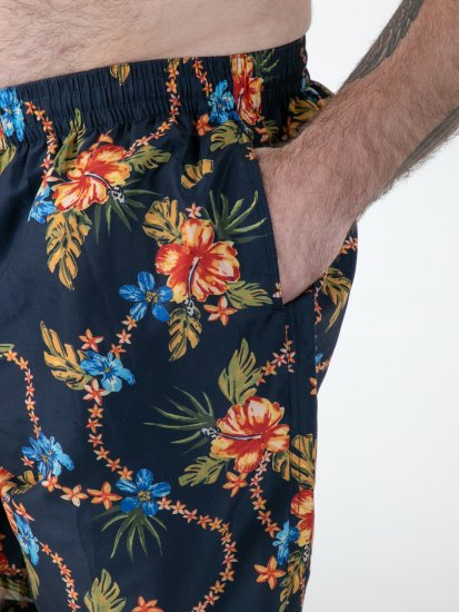 D555 Dawson AO Peldšorti ar Havaju Rakstu Tumši Zils - Apakšveļa un peldšorti - Apakšveļa - 2XL-8XL