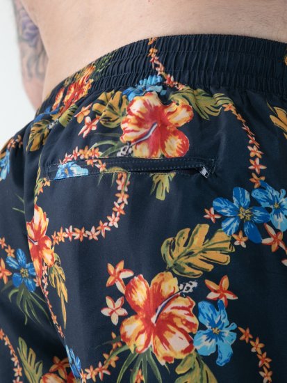 D555 Dawson AO Peldšorti ar Havaju Rakstu Tumši Zils - Apakšveļa un peldšorti - Apakšveļa - 2XL-8XL