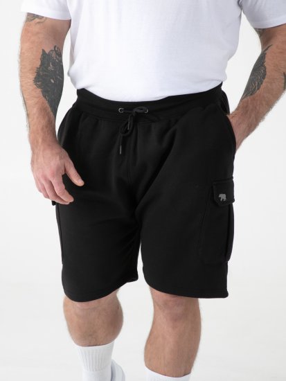 D555 Robinson 1 Fleece Cargo Šorti ar Elastīgu Jostasvietu Melns - Sporta bikses un šorti - Sporta bikses un Sporta šorti - 2XL-12XL