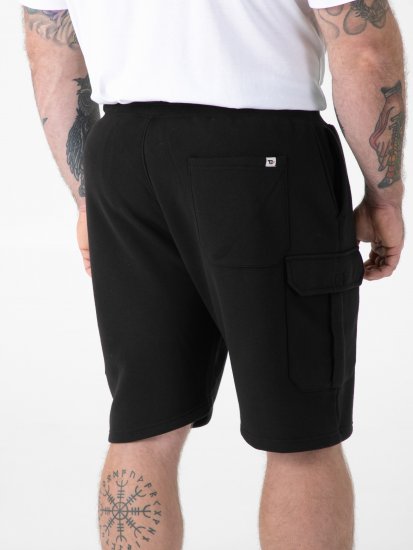 D555 Robinson 1 Fleece Cargo Šorti ar Elastīgu Jostasvietu Melns - Sporta bikses un šorti - Sporta bikses un Sporta šorti - 2XL-12XL