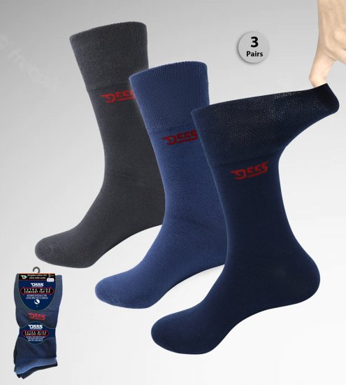 D555 Harold 2 Multi Color Pack of 3 Extra Wide Comfort Fit Socks - Apakšveļa un peldšorti - Apakšveļa - 2XL-8XL