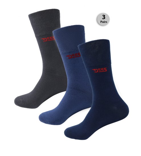 D555 Harold 2 Multi Color Pack of 3 Extra Wide Comfort Fit Socks - Apakšveļa un peldšorti - Apakšveļa - 2XL-8XL