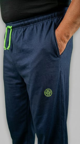 20 Nodi Libeccio Long Leg Sports Pants in Combed Cotton Jersey Navy - Sporta bikses un šorti - Sporta bikses un Sporta šorti - 2XL-12XL