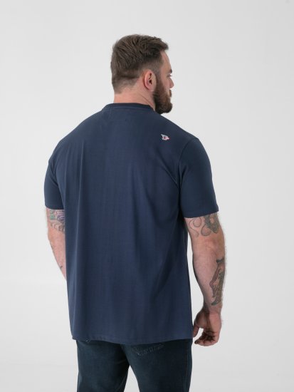 D555 Hockney T-krekls ar Motocikla Apdruku Tumši Zils - T-krekli - T-krekli - 2XL-14XL