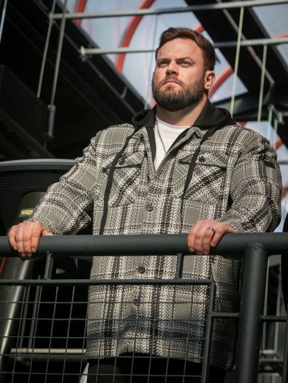 D555 Hayes Krekla jaka Pelēka - Krekli - Krekli - 2XL-8XL