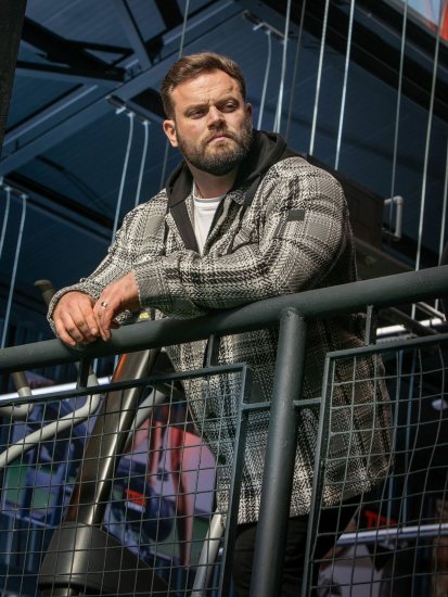 D555 Hayes Krekla jaka Pelēka - Krekli - Krekli - 2XL-8XL