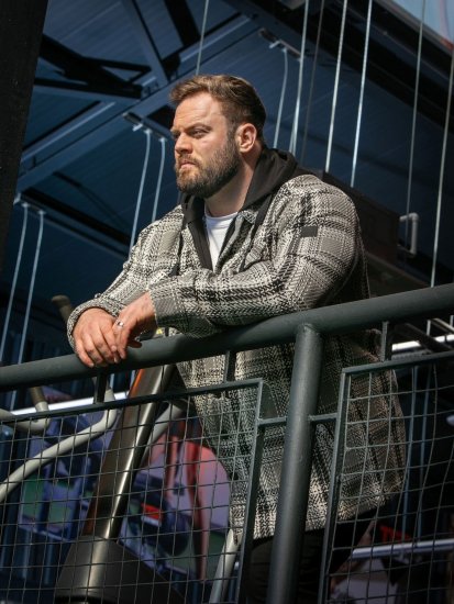 D555 Hayes Krekla jaka Pelēka - Krekli - Krekli - 2XL-8XL