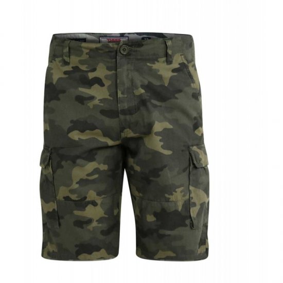 D555 Marty Camo Shorts Green - Šorti - Šorti - W40-W60