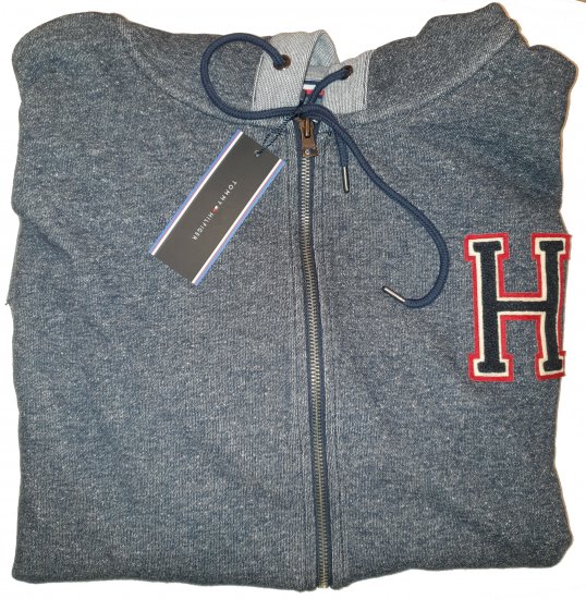 Tommy Hilfiger Axel Zip Thru Hoddie - Motley trakais aprīļa izpārdošana - 