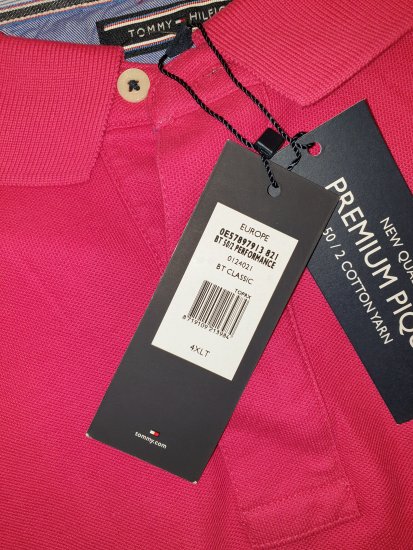 Tommy Hilfiger Classic Polo Dark Pink - Motley trakais aprīļa izpārdošana - 