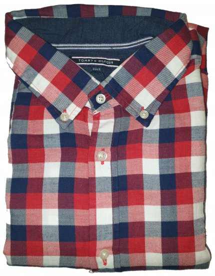 Tommy Hilfiger Red Check Long Sleeve Shirt - Motley trakais aprīļa izpārdošana - 