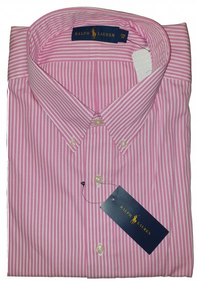 Polo Ralph Lauren 702 Shirt Pink/White - Motley trakais aprīļa izpārdošana - 