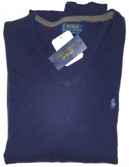 Ralph Lauren M Classics NavyBlue Sweater - Motley trakais aprīļa izpārdošana - 