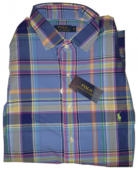 Polo Ralph Lauren Blue Check Shirt - Motley trakais aprīļa izpārdošana - 