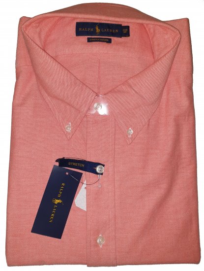 Ralph Lauren TC7E Long Sleeve Shirt Orange/White - Motley trakais aprīļa izpārdošana - 