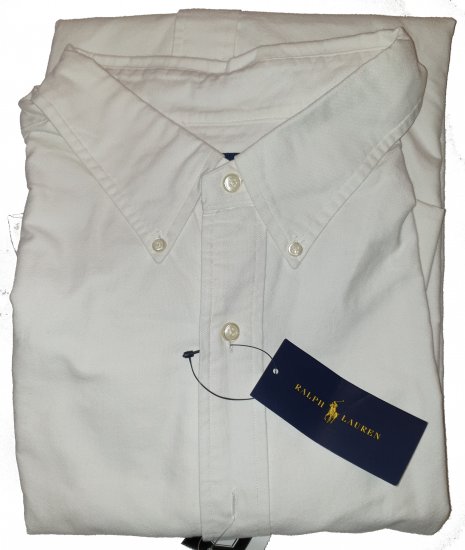 Ralph Lauren TC6U White Shirt - Motley trakais aprīļa izpārdošana - 