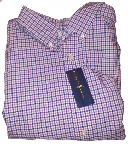 Ralph Lauren TC6D Shirt Pink/Royal - Motley trakais aprīļa izpārdošana - 