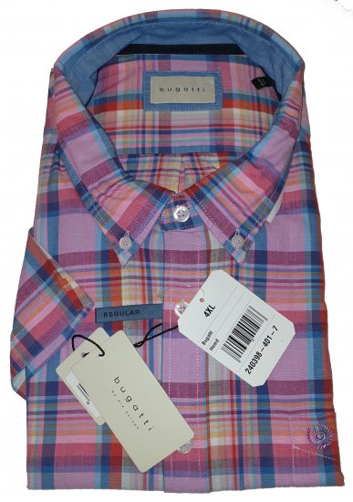 Bugatti 98333 Short Sleeve Shirt - Motley trakais aprīļa izpārdošana - 