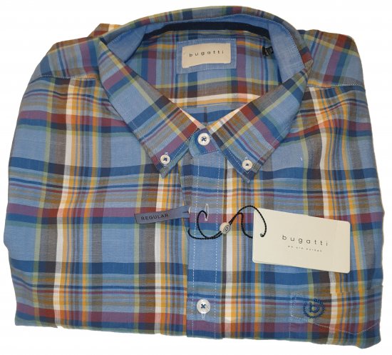 Bugatti 98333 Short Sleeve Shirt - Motley trakais aprīļa izpārdošana - 