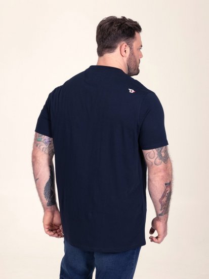 D555 Slater T-krekls ar apdruku Tumši zila - T-krekli - T-krekli - 2XL-14XL