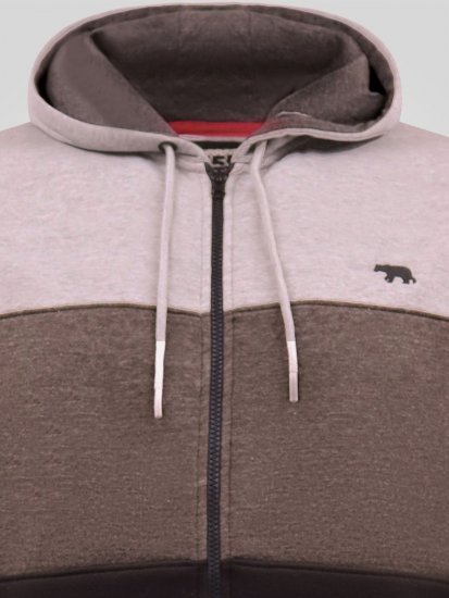 D555 Fitzgerald Zip Through Hoody With Cut & Sew Panels Melna - Džemperi un džemperi ar kapuci - Džemperi - 2XL-14XL