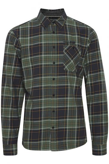 Blend Checked Long Sleeve Shirt Green - Krekli - Krekli - 2XL-8XL