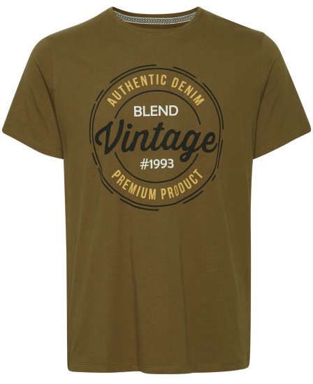 Blend 4811 T-Shirt Military Olive - Liela izmēra apģērbi - Lieli apģērbu izmēri vīriešiem