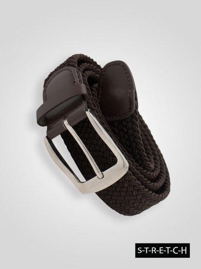 D555 Malcolm Braided Belt Brown - Jostas - Liela izmēra Jostas - W40-W70/2XL-8XL