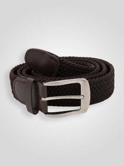 D555 Malcolm Braided Belt Brown - Jostas - Liela izmēra Jostas - W40-W70/2XL-8XL