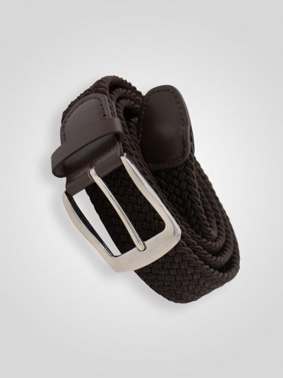 D555 Malcolm Braided Belt Brown - Jostas - Liela izmēra Jostas - W40-W70/2XL-8XL