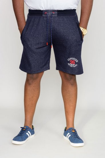 D555 HARLOW Jersey Shorts Denim Marl - Sporta bikses un šorti - Sporta bikses un Sporta šorti - 2XL-12XL