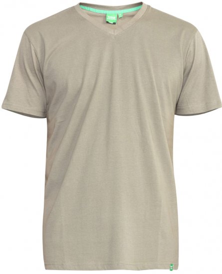 D555 Signature V-neck T-shirt Khaki - T-krekli - T-krekli - 2XL-14XL