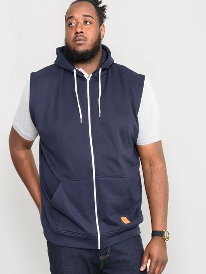 D555 Blake Sleeveless Hoodie Navy - Džemperi un džemperi ar kapuci - Džemperi - 2XL-14XL
