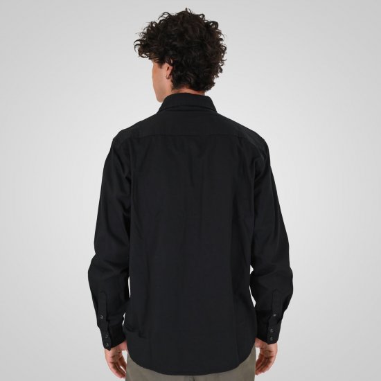 Double Outfitters GS-5126 Krekls ar spiedpogām Melna - Krekli - Krekli - 2XL-8XL