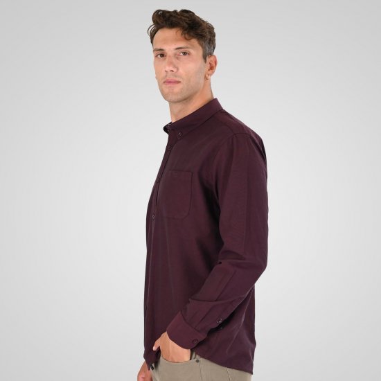 Double Outfitters GS-5225 Oksforda krekls Bordo - Krekli - Krekli - 2XL-8XL