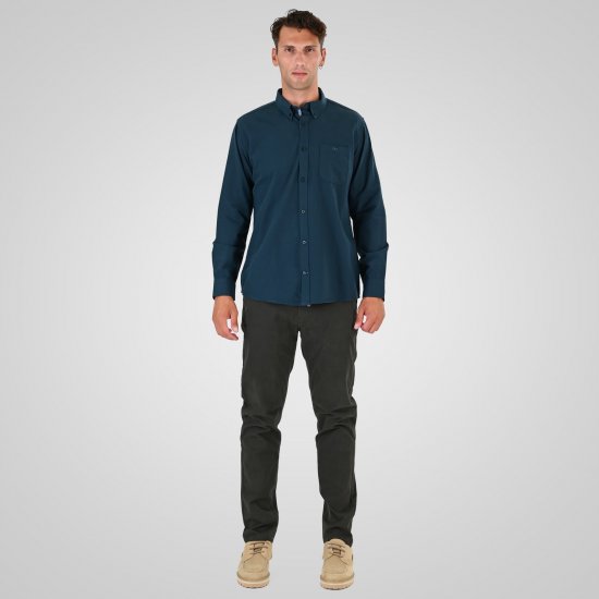Double Outfitters GS-5225 Oksforda krekls Tumši zaļa - Krekli - Krekli - 2XL-8XL