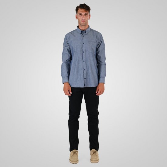 Double Outfitters GS-5225 Oksforda krekls Gaiši zila - Krekli - Krekli - 2XL-8XL