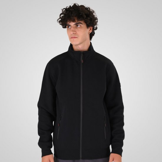 Double Outfitters MTOP-1158 Džemperis ar rāvējslēdzēju Melna - Džemperi un džemperi ar kapuci - Džemperi - 2XL-14XL