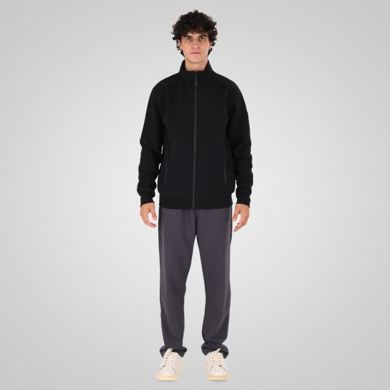 Double Outfitters MTOP-1158 Džemperis ar rāvējslēdzēju Melna - Džemperi un džemperi ar kapuci - Džemperi - 2XL-14XL
