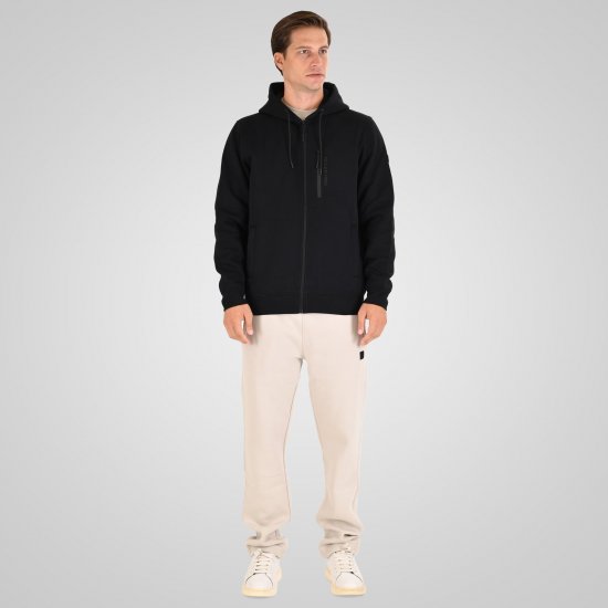Double Outfitters MTOP-1160 Džemperis ar kapuci un rāvējslēdzēju Melna - Džemperi un džemperi ar kapuci - Džemperi - 2XL-14XL