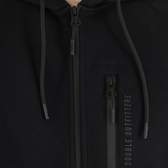 Double Outfitters MTOP-1160 Džemperis ar kapuci un rāvējslēdzēju Melna - Džemperi un džemperi ar kapuci - Džemperi - 2XL-14XL