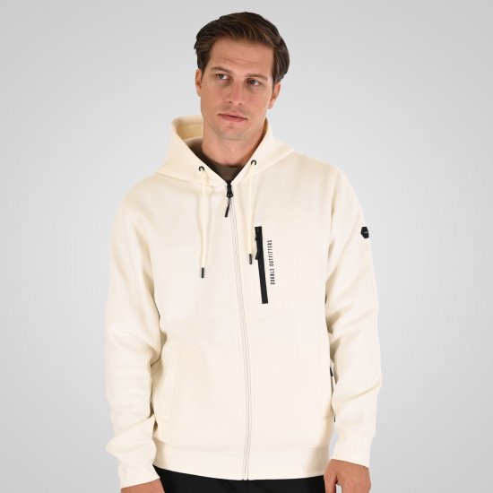 Double Outfitters MTOP-1160 Džemperis ar kapuci un rāvējslēdzēju Balta - Džemperi un džemperi ar kapuci - Džemperi - 2XL-14XL